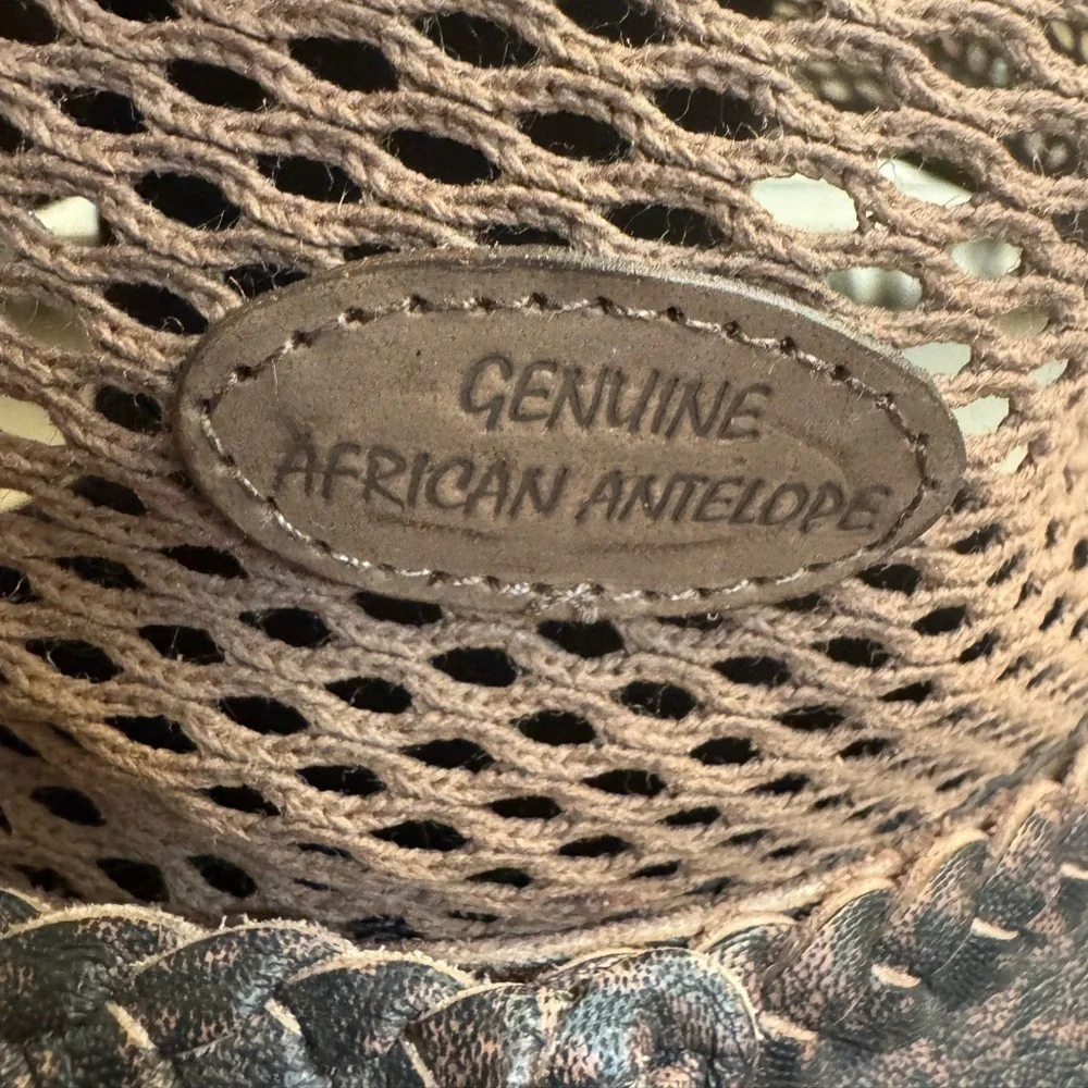 PUDNEY HATS Suede Antelope Leather Safari Hat with Mesh Sides South African Made